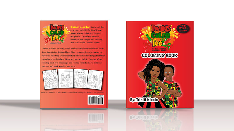 Twins Color Too Coloring Book Twin Boy/Girl Edition