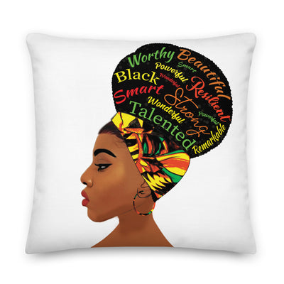 Black Woman Affirmation Premium Pillow