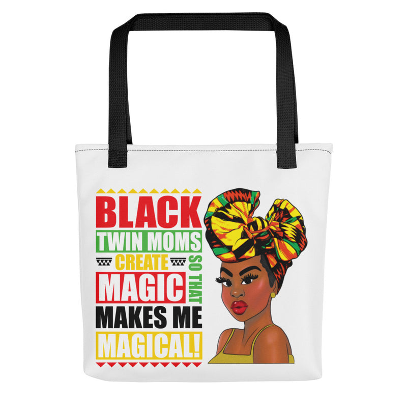 Black Mom of Twins Tote Bag