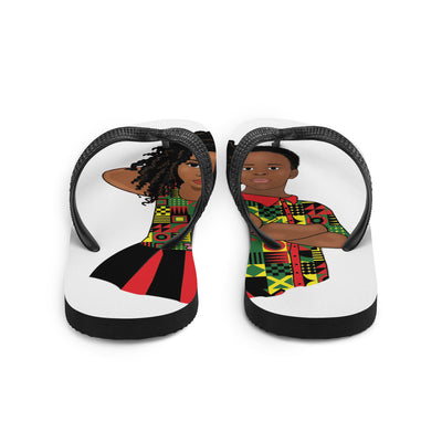 Black Twin Kids Flip-Flops