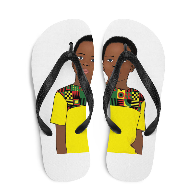 Twinning in Black Boy Joy Flip-Flops