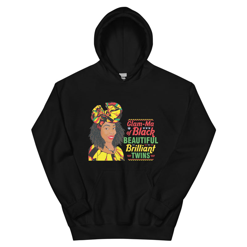 Encouraged Black Twins Glam-Ma Hoodie