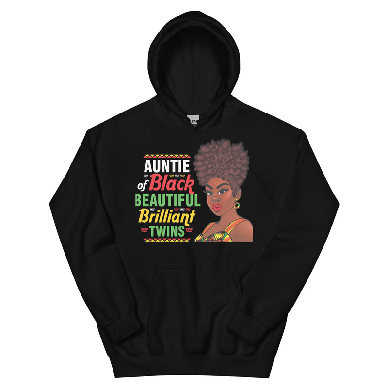 Auntie of Black Beautiful Twins Hoodie