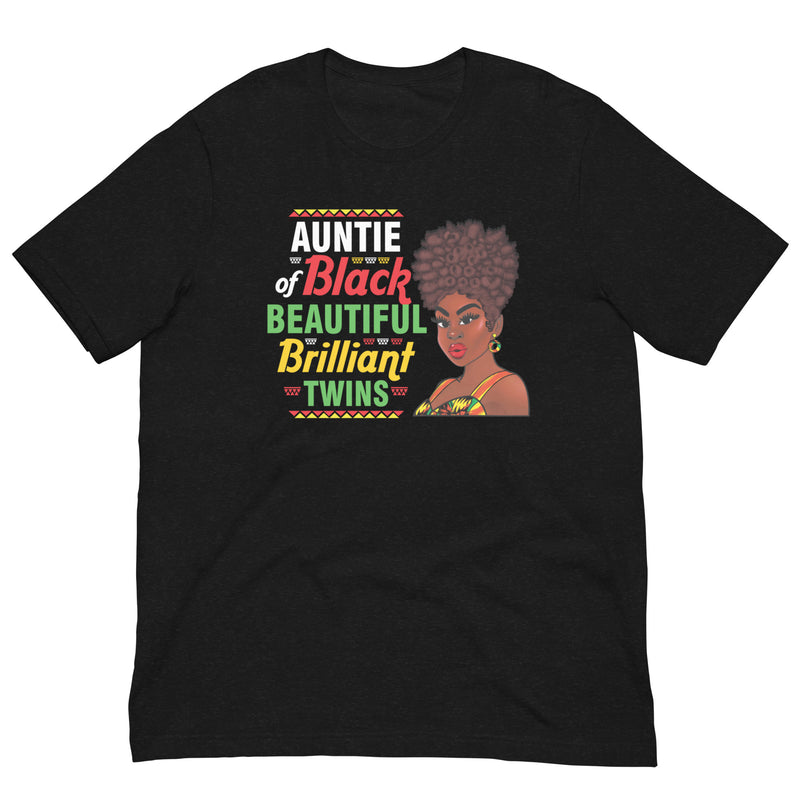 Auntie of Black Beautiful Twins T-Shirt