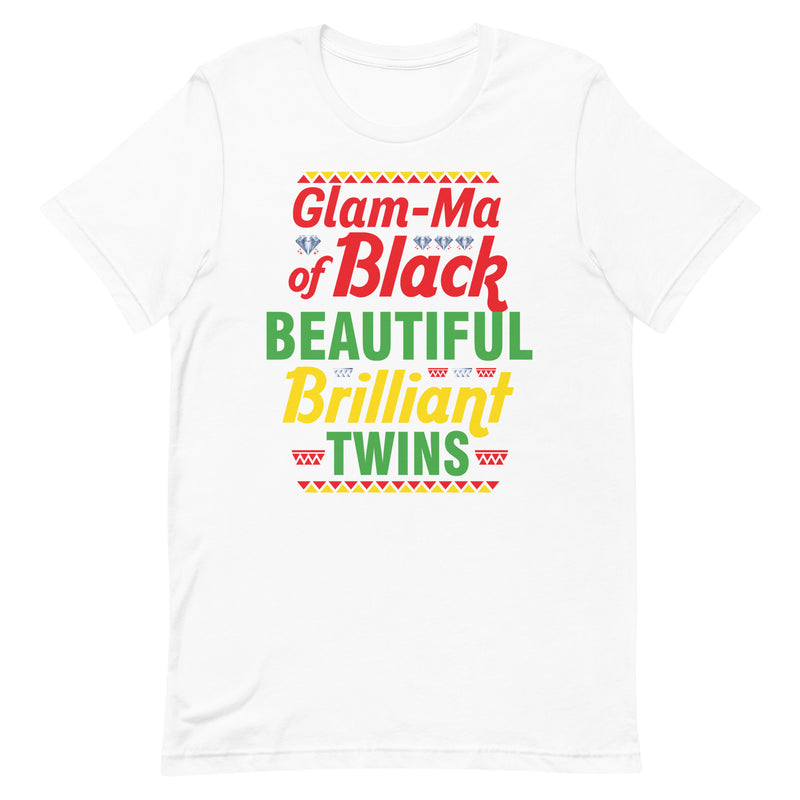 Encouraged Black Glam-Ma of Twins T-Shirt